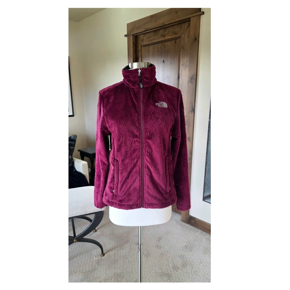 The North Face Womens Osito Zip-up Fleece Jacket Burgandy